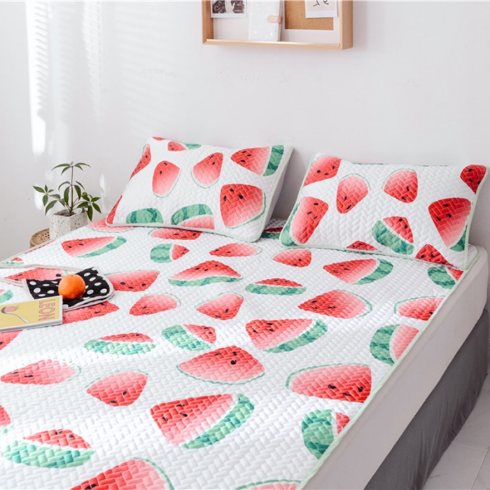 91家纺网 家纺一手货源 找家纺 一米阳光 2019新款冰丝空调软席 清凉西瓜