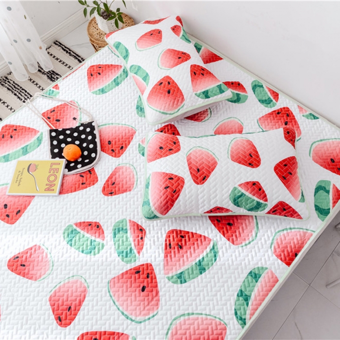 91家纺网 家纺一手货源 找家纺 一米阳光 2019新款冰丝空调软席 清凉西瓜