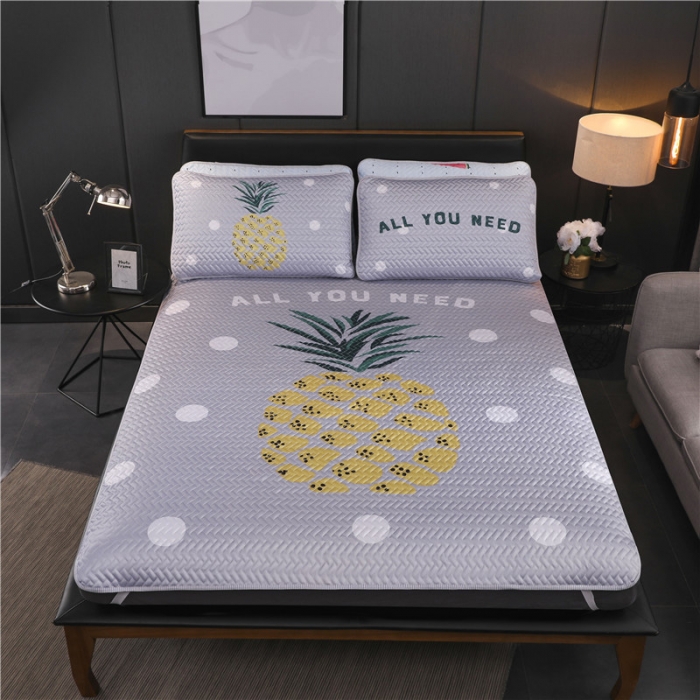 91家纺网 家纺一手货源 找家纺 一米阳光 2019新款冰丝空调软席 北欧菠萝