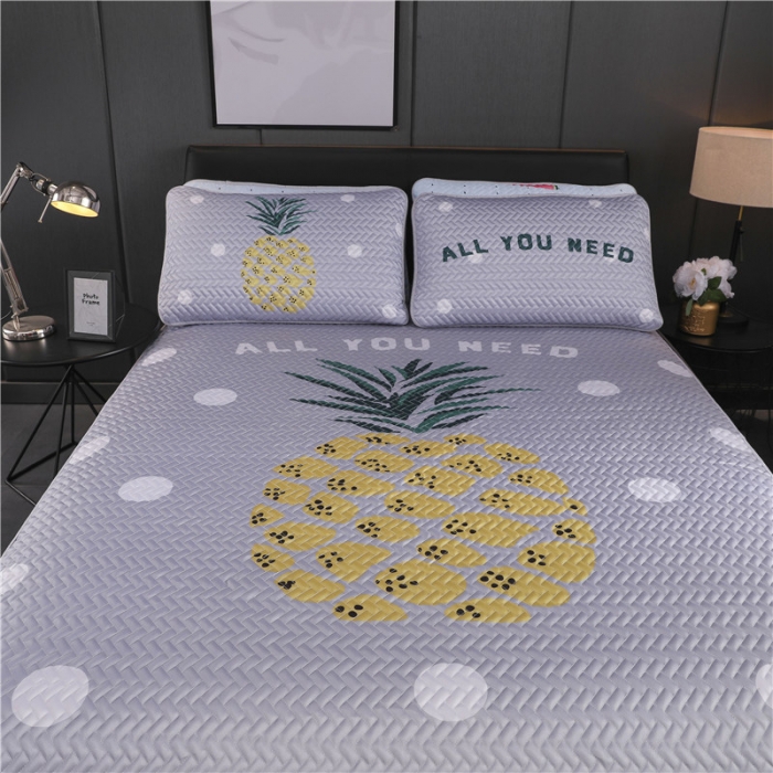 91家纺网 家纺一手货源 找家纺 一米阳光 2019新款冰丝空调软席 北欧菠萝