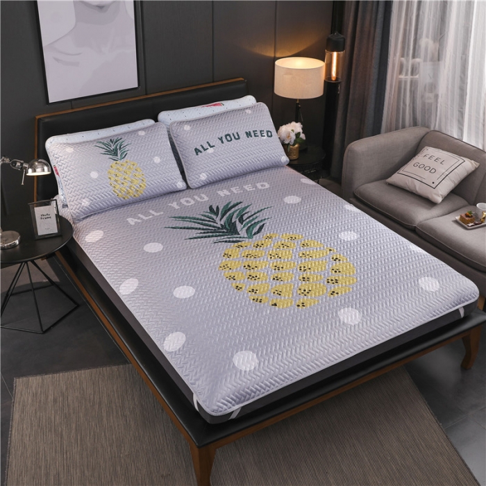 91家纺网 家纺一手货源 找家纺 一米阳光 2019新款冰丝空调软席 北欧菠萝