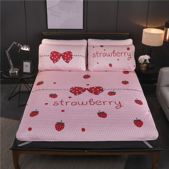 91家纺网 家纺一手货源 找家纺 一米阳光 2019新款冰丝空调软席 蝴蝶结