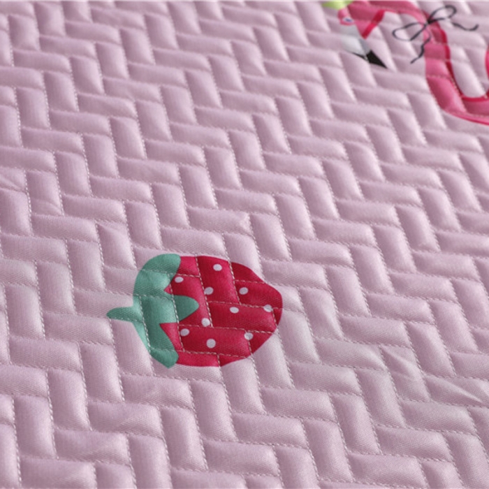 91家纺网 家纺一手货源 找家纺 一米阳光 2019新款冰丝空调软席 火烈鸟