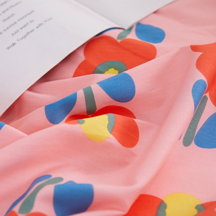 91家纺网 家纺一手货源 找家纺 一米阳光 2019新款泫雅风全棉13070四件套 花颜