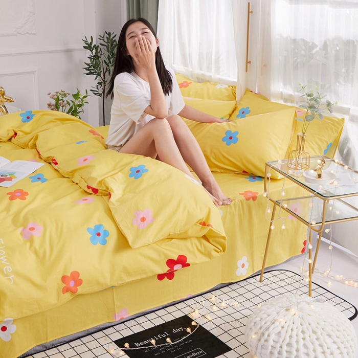 91家纺网 家纺一手货源 找家纺 一米阳光 2019新款泫雅风全棉13070四件套 苏拉