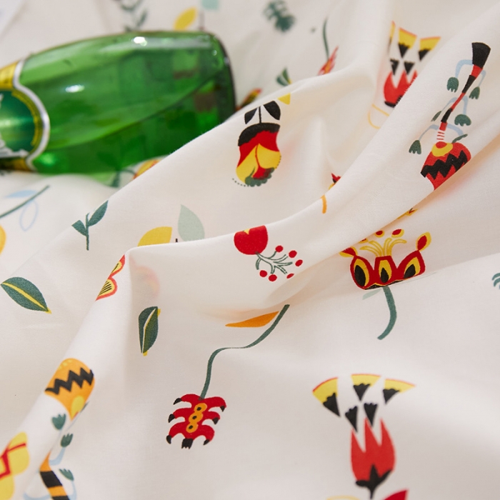 91家纺网 家纺一手货源 找家纺 一米阳光 2019新款泫雅风全棉13070四件套 晓枝