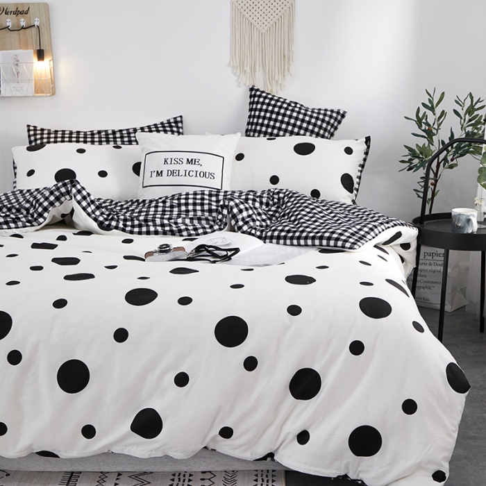 91家纺网 家纺一手货源 找家纺 （总）一米阳光 2019新款A棉B格子绒四件套