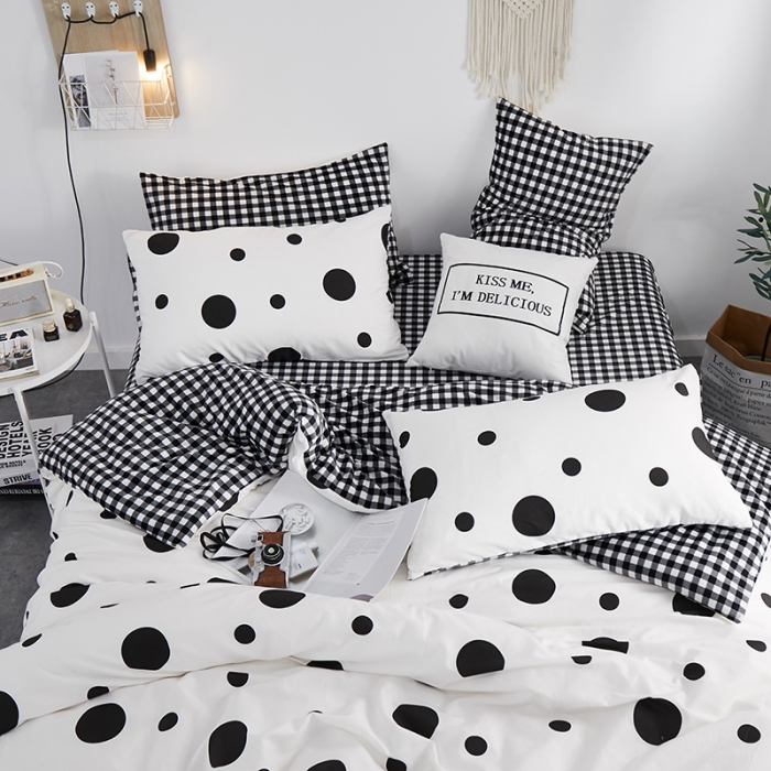 91家纺网 家纺一手货源 找家纺 （总）一米阳光 2019新款A棉B格子绒四件套