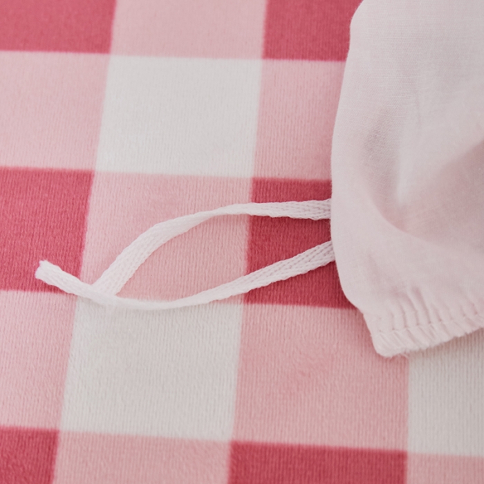 91家纺网 家纺一手货源 找家纺 一米阳光 2019新款A棉B格子绒四件套 格绒-美人鱼