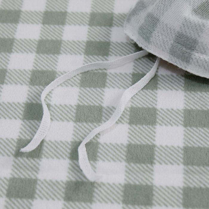 91家纺网 家纺一手货源 找家纺 一米阳光 2019新款A棉B格子绒四件套 格绒-牛油果