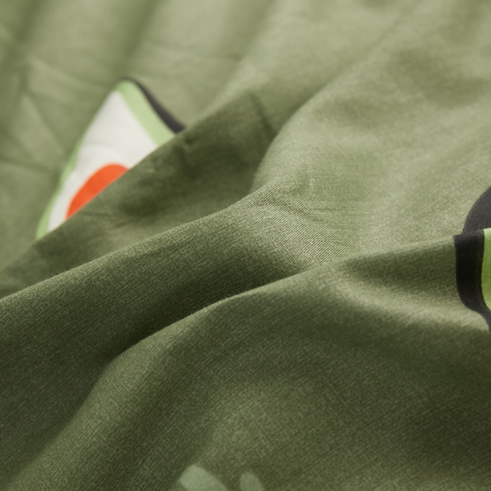 91家纺网 家纺一手货源 找家纺 一米阳光 2019新款A棉B格子绒四件套 格绒-牛油果