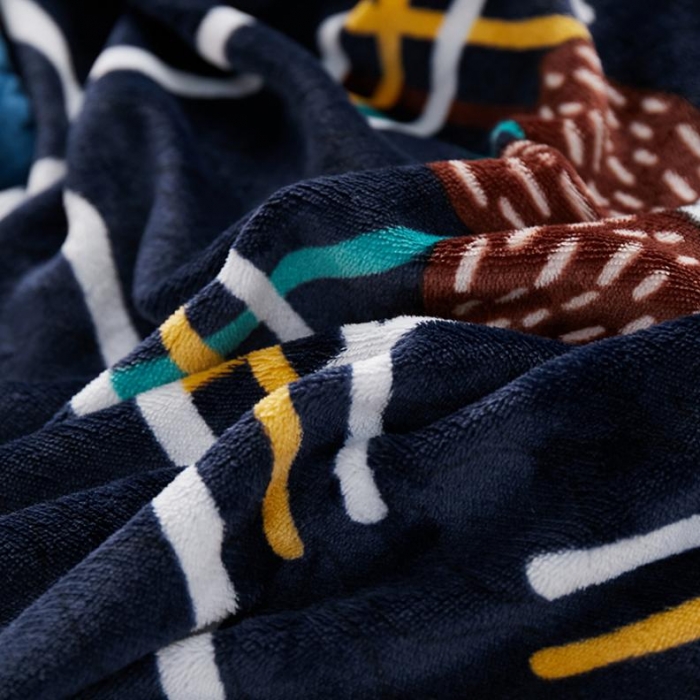 91家纺网 家纺一手货源 找家纺 一米阳光 2019新款法莱绒四件套 冬影