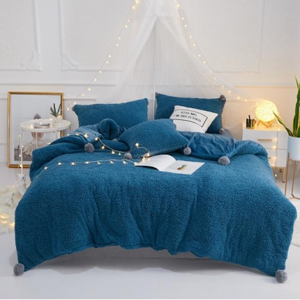 91家纺网 家纺一手货源 找家纺 （总）一米阳光 2019新款羊羔绒-暖绒系列套件 