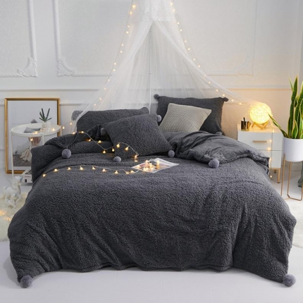 91家纺网 家纺一手货源 找家纺 （总）一米阳光 2019新款羊羔绒-暖绒系列套件 