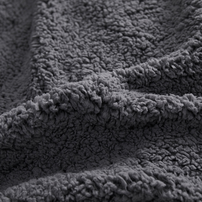 91家纺网 家纺一手货源 找家纺 一米阳光 2019新款羊羔绒-暖绒系列套件 暖绒绒-深灰