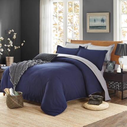 91家纺网 家纺一手货源 找家纺 （总）贝拉梦 全活性芦荟棉纯色双拼四件套