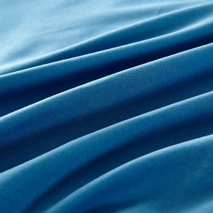 91家纺网 家纺一手货源 找家纺 贝拉梦 全活性芦荟棉纯色双拼四件套 宝蓝灰