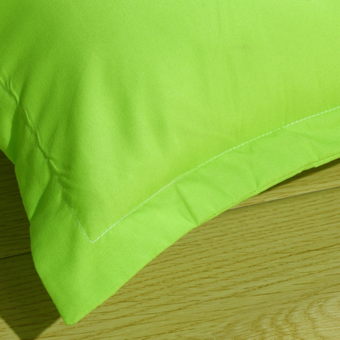 91家纺网 家纺一手货源 找家纺 贝拉梦 全活性芦荟棉纯色双拼四件套 纯色果绿