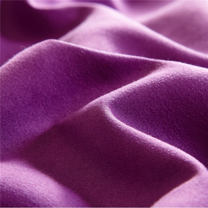 91家纺网 家纺一手货源 找家纺 贝拉梦 全活性芦荟棉纯色双拼四件套 纯色魅紫