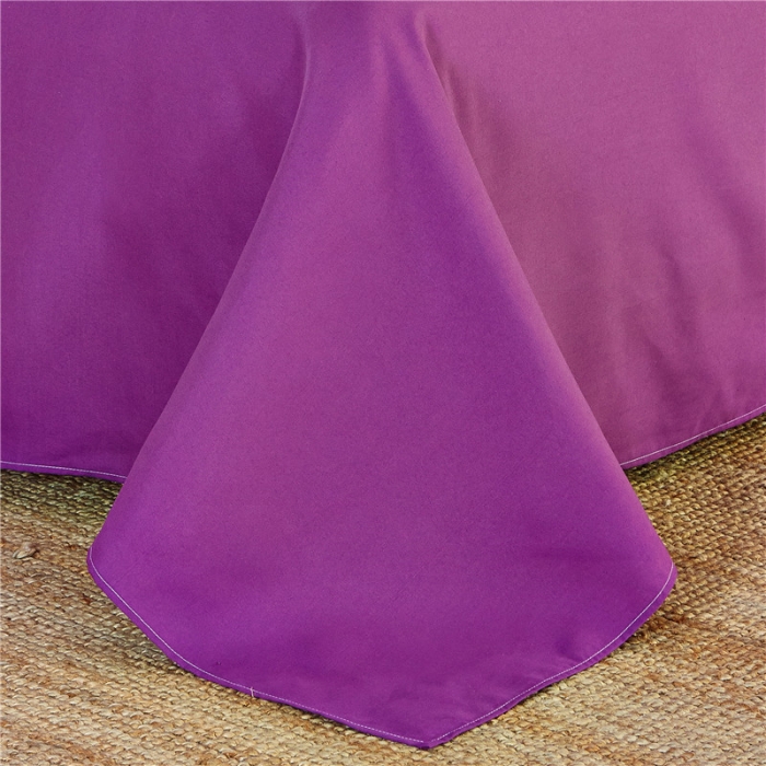 91家纺网 家纺一手货源 找家纺 贝拉梦 全活性芦荟棉纯色双拼四件套 纯色魅紫