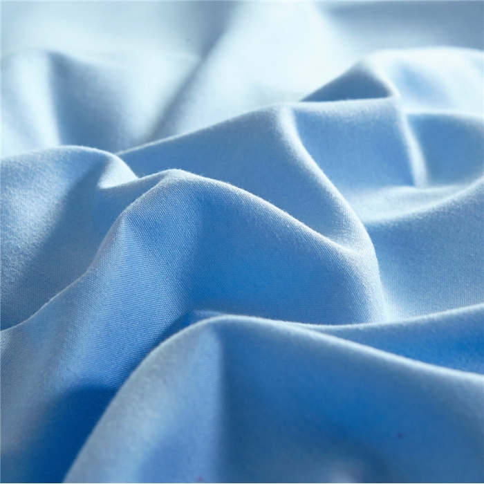 91家纺网 家纺一手货源 找家纺 贝拉梦 全活性芦荟棉纯色双拼四件套 纯色天蓝