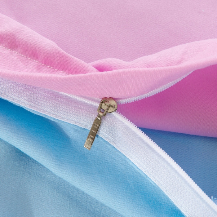 91家纺网 家纺一手货源 找家纺 贝拉梦 全活性芦荟棉纯色双拼四件套  粉色兰