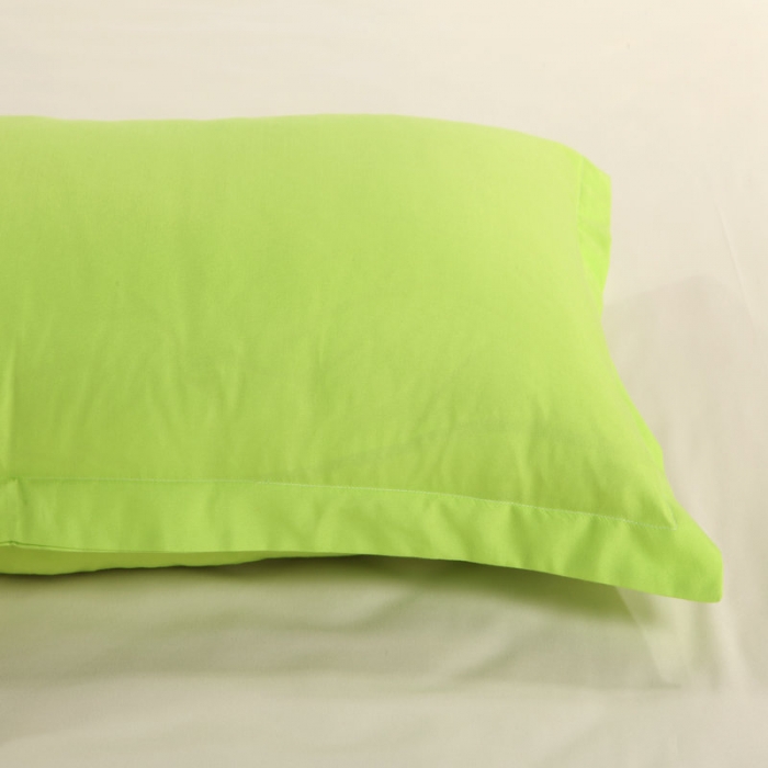 91家纺网 家纺一手货源 找家纺 贝拉梦 全活性芦荟棉纯色双拼四件套  果绿米