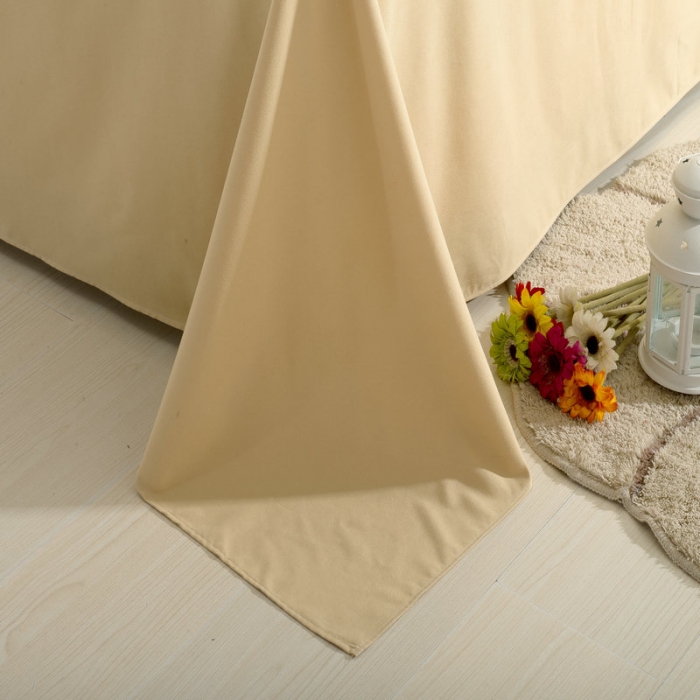 91家纺网 家纺一手货源 找家纺 贝拉梦 全活性芦荟棉纯色双拼四件套 咖啡金