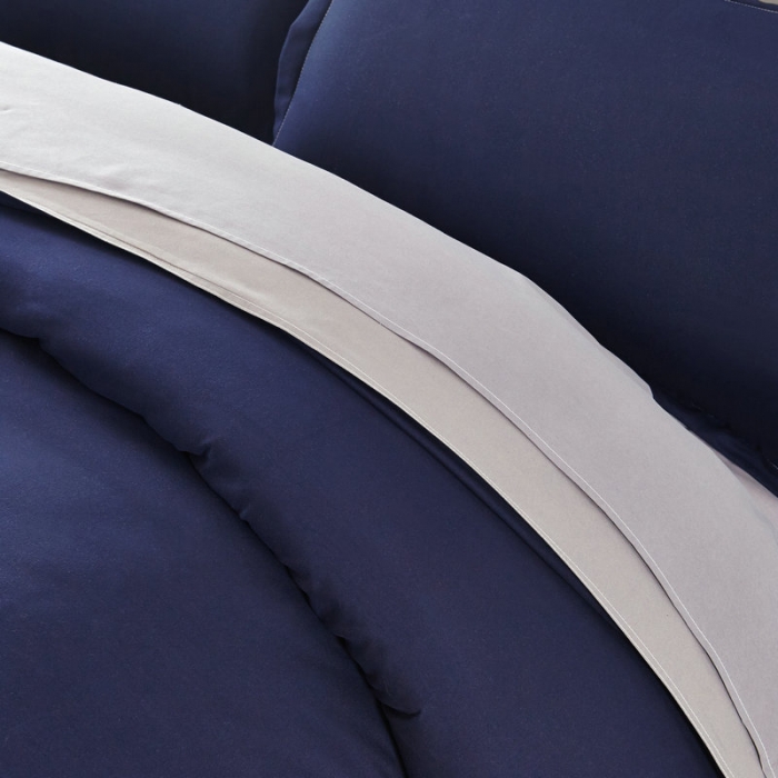 91家纺网 家纺一手货源 找家纺 贝拉梦 全活性芦荟棉纯色双拼四件套 卡其灰