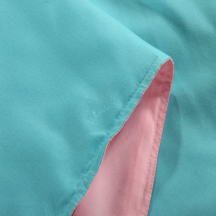 91家纺网 家纺一手货源 找家纺 贝拉梦 全活性芦荟棉纯色双拼四件套  墨绿玉