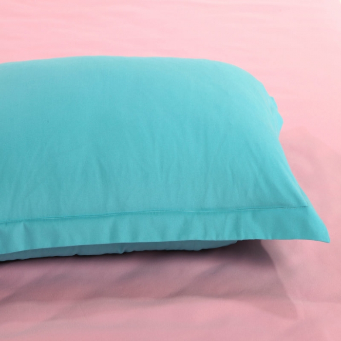 91家纺网 家纺一手货源 找家纺 贝拉梦 全活性芦荟棉纯色双拼四件套  墨绿玉