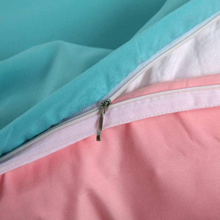 91家纺网 家纺一手货源 找家纺 贝拉梦 全活性芦荟棉纯色双拼四件套  墨绿玉