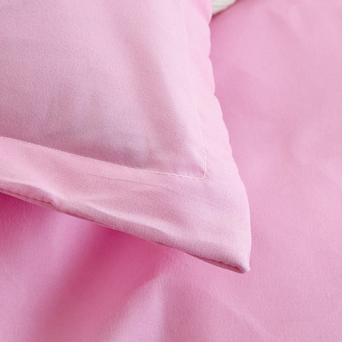 91家纺网 家纺一手货源 找家纺 贝拉梦 全活性芦荟棉纯色双拼四件套 浅紫灰