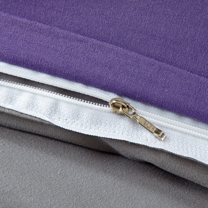 91家纺网 家纺一手货源 找家纺 贝拉梦 全活性芦荟棉纯色双拼四件套 烟熏灰