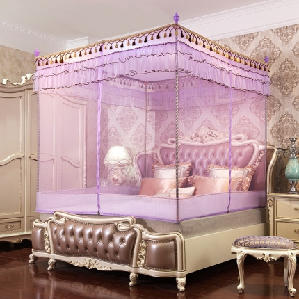 91家纺网 家纺一手货源 找家纺 卓尔居 A-2坐床蚊帐 紫色