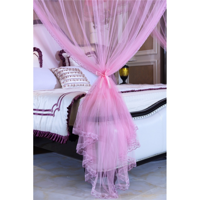 91家纺网 家纺一手货源 找家纺 (总)卓尔居 A12白蝶伸缩U型钓鱼竿宫廷落地蚊帐