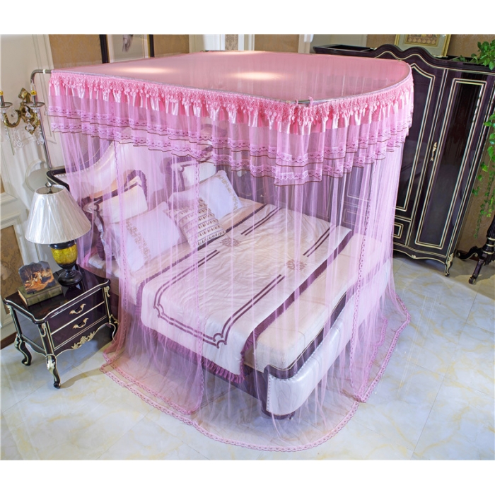 91家纺网 家纺一手货源 找家纺 (总)卓尔居 A12白蝶伸缩U型钓鱼竿宫廷落地蚊帐