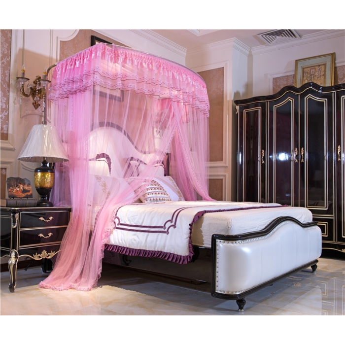 91家纺网 家纺一手货源 找家纺 (总)卓尔居 A12白蝶伸缩U型钓鱼竿宫廷落地蚊帐