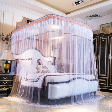 91家纺网 家纺一手货源 找家纺 (总)卓尔居 A15烟波伸缩U型钓鱼竿宫廷落地蚊帐