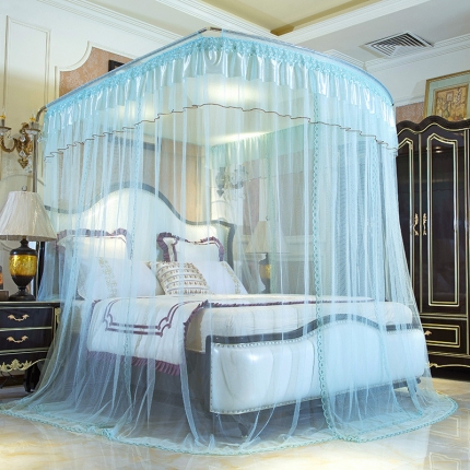 91家纺网 家纺一手货源 找家纺 (总)卓尔居 A15烟波伸缩U型钓鱼竿宫廷落地蚊帐