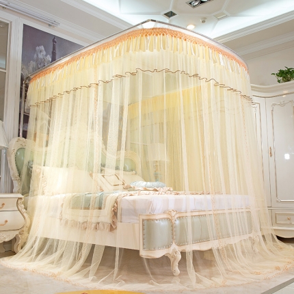 91家纺网 家纺一手货源 找家纺 (总)卓尔居 A15烟波伸缩U型钓鱼竿宫廷落地蚊帐