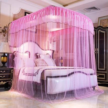 91家纺网 家纺一手货源 找家纺 (总)卓尔居 A15烟波伸缩U型钓鱼竿宫廷落地蚊帐