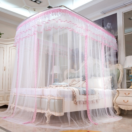 91家纺网 家纺一手货源 找家纺 (总)卓尔居 浅黛伸缩纯白款蚊帐