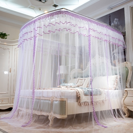 91家纺网 家纺一手货源 找家纺 (总)卓尔居 浅黛伸缩纯白款蚊帐