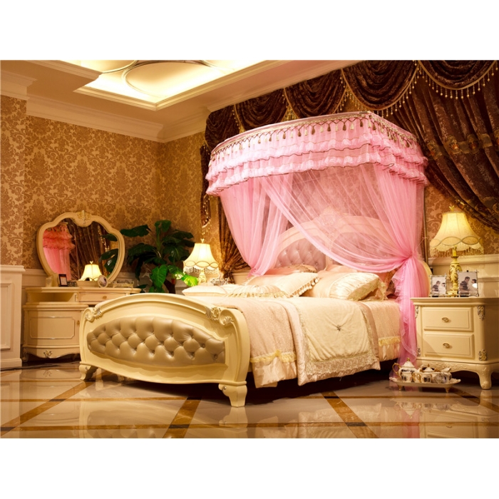 91家纺网 家纺一手货源 找家纺 卓尔居 068钓鱼竿蚊帐 粉色