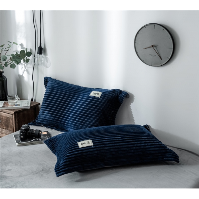 91家纺网 家纺一手货源 找家纺 卓尔居 魔法绒四件套 藏青