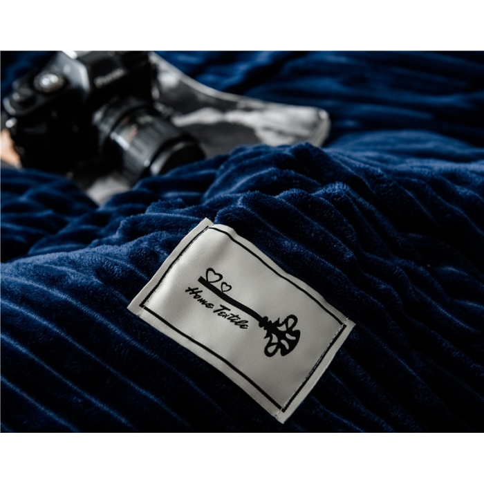 91家纺网 家纺一手货源 找家纺 卓尔居 魔法绒四件套 藏青