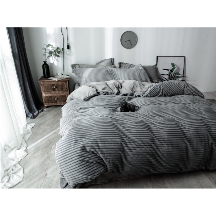 91家纺网 家纺一手货源 找家纺 卓尔居 魔法绒四件套 中灰