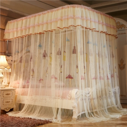 91家纺网 家纺一手货源 找家纺 （总）卓尔居 印花道轨U型蚊帐美好未来系列