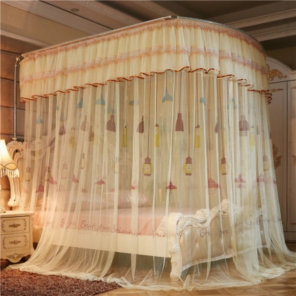 91家纺网 家纺一手货源 找家纺 卓尔居 印花伸缩钓鱼竿蚊帐美好未来系列 黄